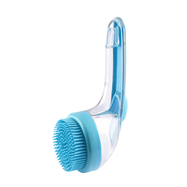 Silicone grooming brush for dogs and cats