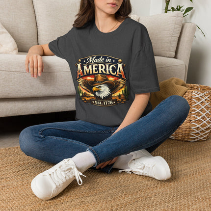 Made in America T-Shirt — Vintage Eagle Patriotic Tee (Est. 1776)