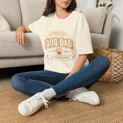 Proud Dog Dad Personalized T-Shirt – Custom Dog Name Gift for Pet Fathers