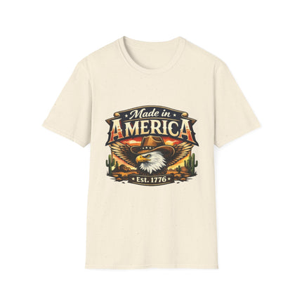 Made in America T-Shirt — Vintage Eagle Patriotic Tee (Est. 1776)