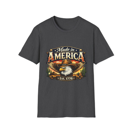 Made in America T-Shirt — Vintage Eagle Patriotic Tee (Est. 1776)