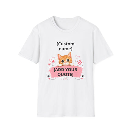 Personalized Cat T-Shirt with Custom Name & Quote – Cute Kitten Lover Gift