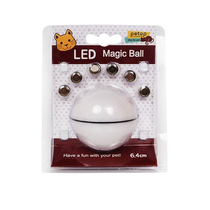 LED Interactive Rolling Cat Toy Ball – USB Rechargeable Automatic Pet Toy
