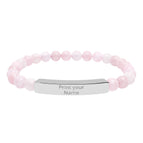 Stainless Steel (No coating) / Rose Quartz / One Size