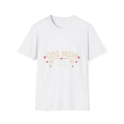 Personalized Dog Mom T-Shirt – Custom Name Gift for Dog Lovers