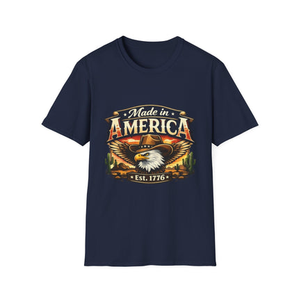 Made in America T-Shirt — Vintage Eagle Patriotic Tee (Est. 1776)