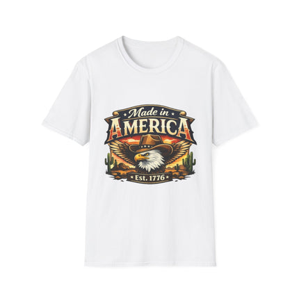 Made in America T-Shirt — Vintage Eagle Patriotic Tee (Est. 1776)