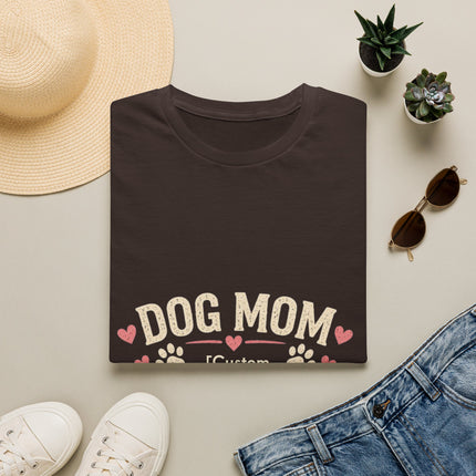Personalized Dog Mom T-Shirt – Custom Name Gift for Dog Lovers
