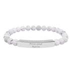 Stainless Steel (No coating) / Howlite / One Size