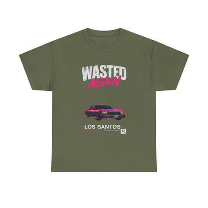 Wasted Again Vintage Sports Car Tee