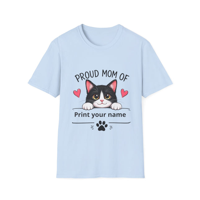 Personalized Proud Mom of Cat Shirt | Custom Cat Mom Gift with Pet Name