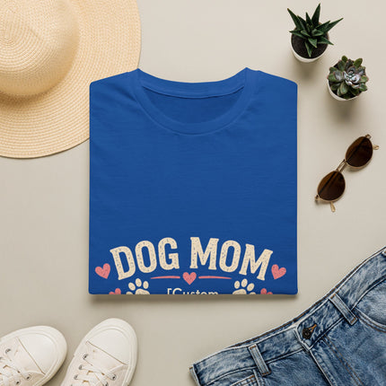 Personalized Dog Mom T-Shirt – Custom Name Gift for Dog Lovers
