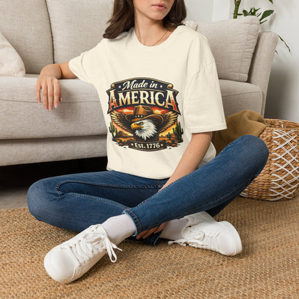 Made in America T-Shirt — Vintage Eagle Patriotic Tee (Est. 1776)