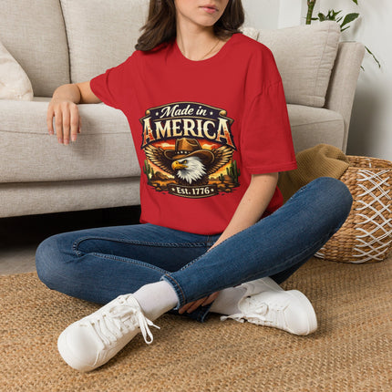 Made in America T-Shirt — Vintage Eagle Patriotic Tee (Est. 1776)