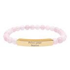 18K Gold PVD coating / Rose Quartz / One Size
