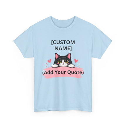 Personalized Cat T-Shirt with Custom Name & Quote – Cute Kitty Lover Gift