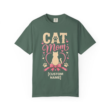 Cat Mom Personalized T-Shirt – Custom Cat Name Gift for Cat Lovers
