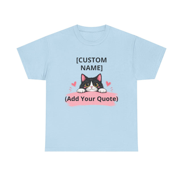 Personalized Cat T-Shirt with Custom Name & Quote – Cute Kitty Lover Gift