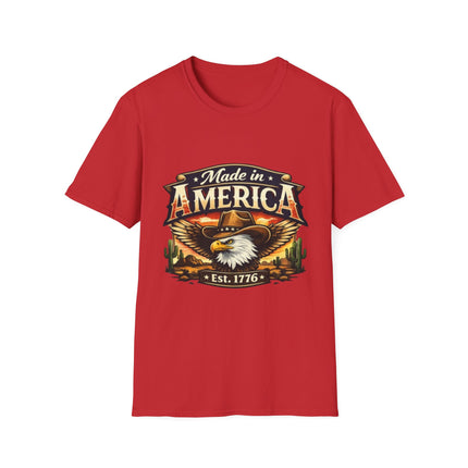 Made in America T-Shirt — Vintage Eagle Patriotic Tee (Est. 1776)