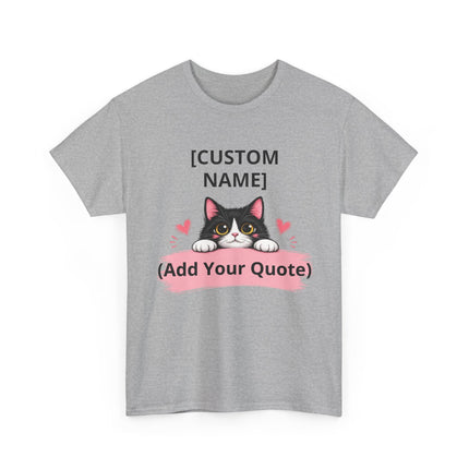 Personalized Cat T-Shirt with Custom Name & Quote – Cute Kitty Lover Gift