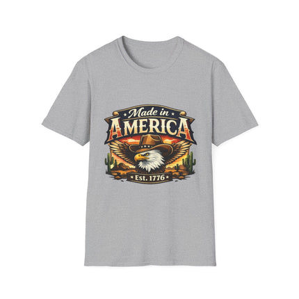 Made in America T-Shirt — Vintage Eagle Patriotic Tee (Est. 1776)