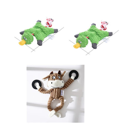 Plush Donkey Dog Toy – Squeaky Chew Toy for Puppies & Dogs