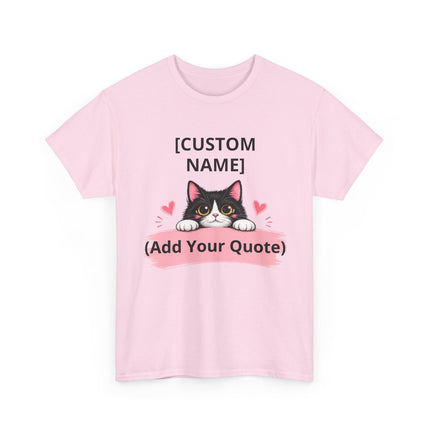 Personalized Cat T-Shirt with Custom Name & Quote – Cute Kitty Lover Gift