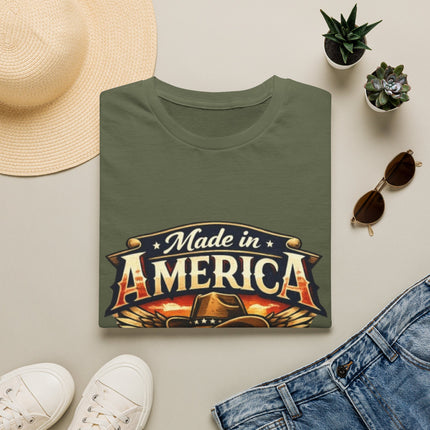 Made in America T-Shirt — Vintage Eagle Patriotic Tee (Est. 1776)