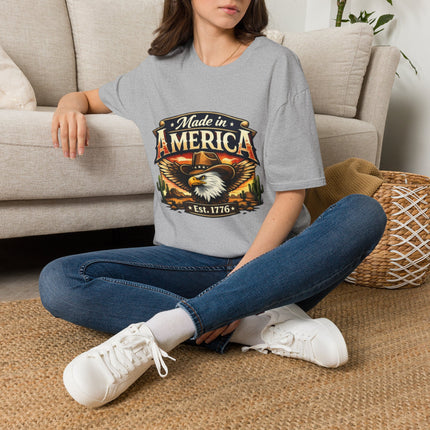 Made in America T-Shirt — Vintage Eagle Patriotic Tee (Est. 1776)
