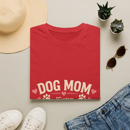 Personalized Dog Mom T-Shirt – Custom Name Gift for Dog Lovers