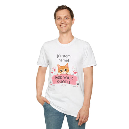 Personalized Cat T-Shirt with Custom Name & Quote – Cute Kitten Lover Gift