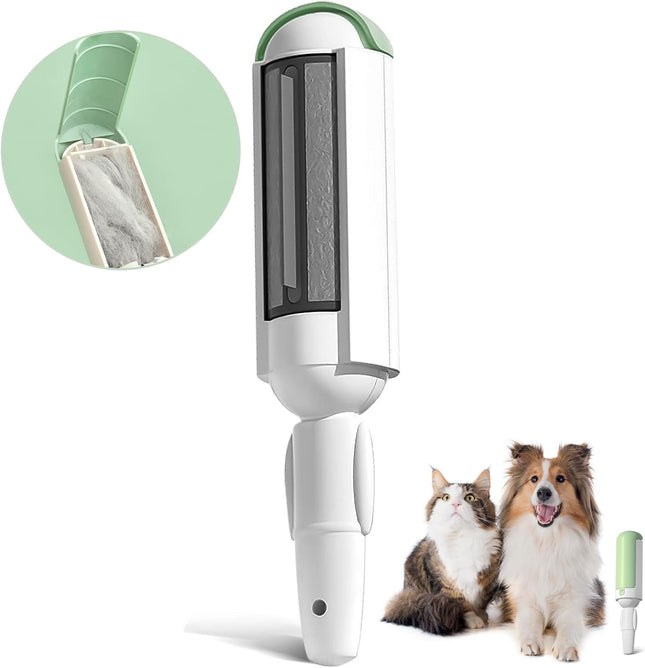 Reusable pet hair remover roller