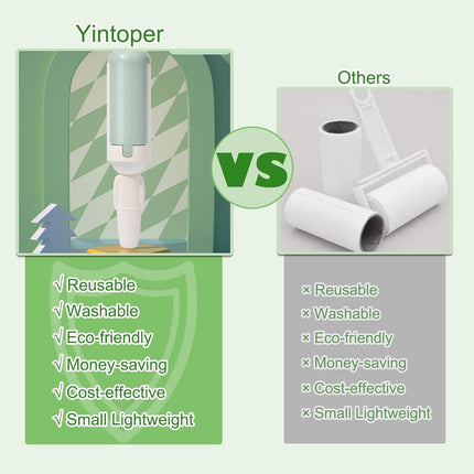 Comparison chart of Yintoper product versus other similar items on a green and gray background.