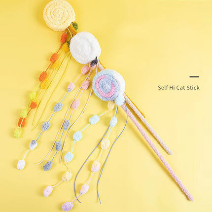 Interactive lollipop wand for cats