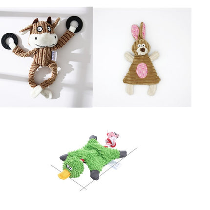 Plush Donkey Dog Toy – Squeaky Chew Toy for Puppies & Dogs