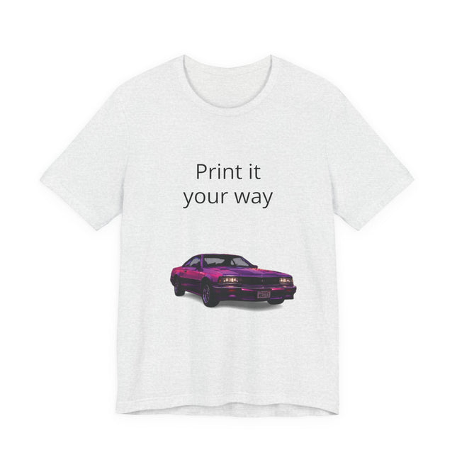 Retro Purple Muscle Car Tee — "Print it your way" Graphic T-Shirt