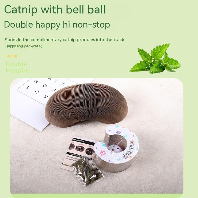 Foldable cat scratch toy for indoor cats