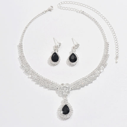 Luxury Emerald Green Crystal Necklace & Earring Set for Women – Elegant