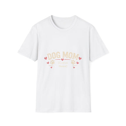 Personalized Dog Mom T-Shirt – Custom Name Gift for Dog Lovers