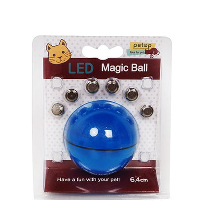 LED Interactive Rolling Cat Toy Ball – USB Rechargeable Automatic Pet Toy