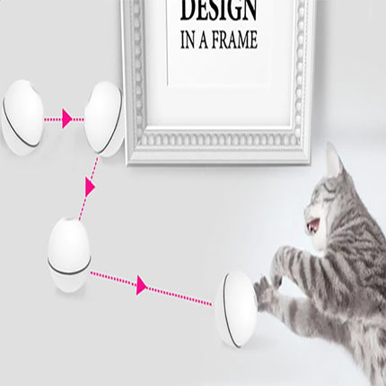 LED Interactive Rolling Cat Toy Ball – USB Rechargeable Automatic Pet Toy