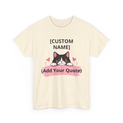 Personalized Cat T-Shirt with Custom Name & Quote – Cute Kitty Lover Gift