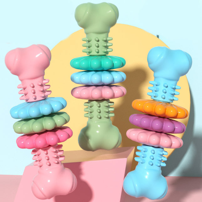 Dog Bone Chew Toy – TPR Teeth Cleaning & Bite Resistant Toy for Dogs