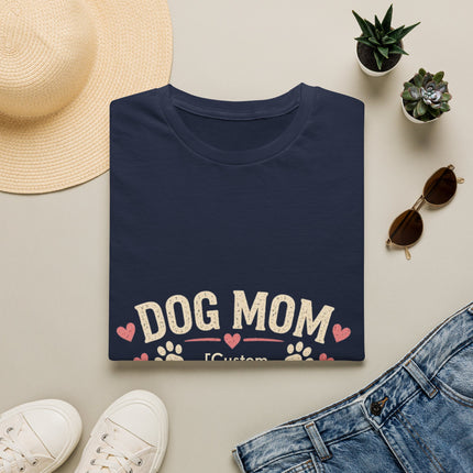 Personalized Dog Mom T-Shirt – Custom Name Gift for Dog Lovers