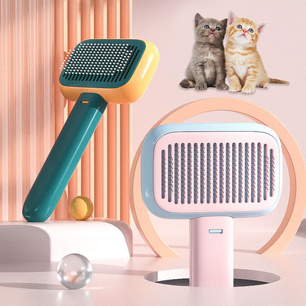Pet grooming brush for cats