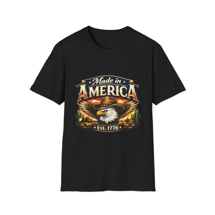 Made in America T-Shirt — Vintage Eagle Patriotic Tee (Est. 1776)