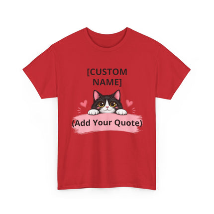 Personalized Cat T-Shirt with Custom Name & Quote – Cute Kitty Lover Gift