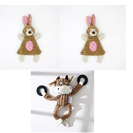 Plush Donkey Dog Toy – Squeaky Chew Toy for Puppies & Dogs