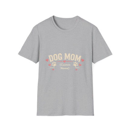 Personalized Dog Mom T-Shirt – Custom Name Gift for Dog Lovers