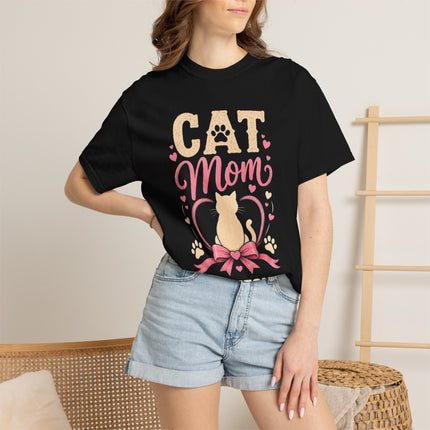 Cat Mom Personalized T-Shirt – Custom Cat Name Gift for Cat Lovers